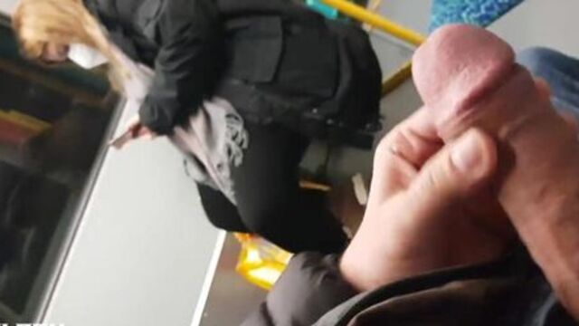 Jerking off in train