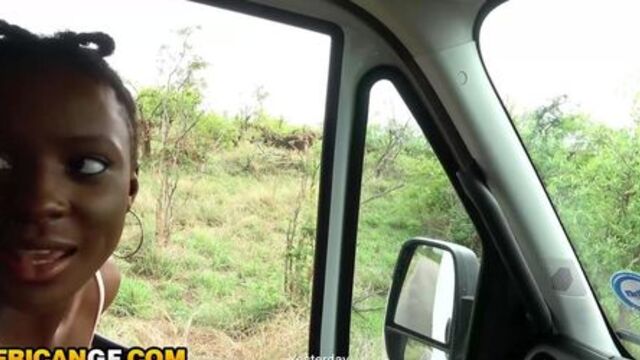 Cute Ebony Gf Gives Deep African Safari Road Head Pov (amateur real)