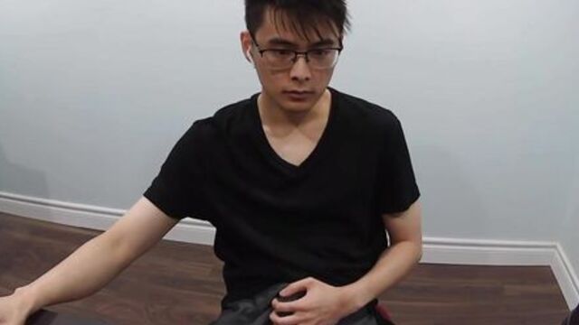 cute asian guy caught on webcam