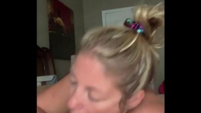 Busty Blonde MILF Riding in Cowgirl Position and Creampied
