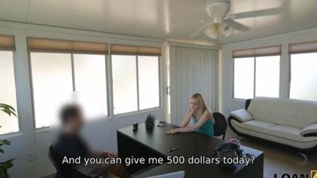 LOAN4K. Blonde likes lenders idea to approve credit for pussy-nailing (Allie Ray)