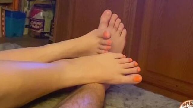 Feet Cuddling Movie Night Couple Candid FeetPlay