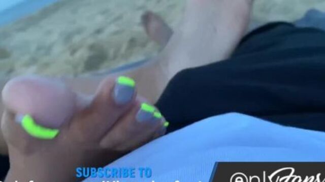 Foot Job On the Beach