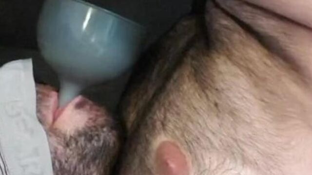 I use a funnel to catch all my own cum. I'm a cum slut