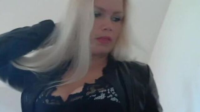 Hot blonde German Cougar smoking sexy
