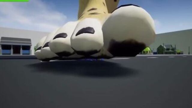 Giantess Furry stomps then vores and digests a tiny