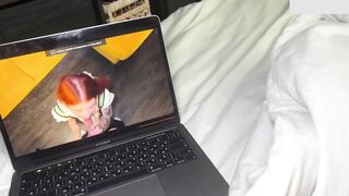 an awkward stepmom caught me jerking off and straddled my cock