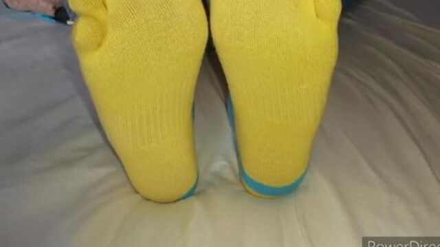 Five toe sock collection. Footjob tickle cum soon. Follow