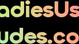 LADIES USE DUDES - Fem bitches fuck perverted guy in asshole from behind