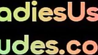 LADIES USE DUDES - Femdom locker room babes strapon pegging and spanking guy