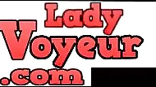 Sexy blonde cfnm teases masturbating guy