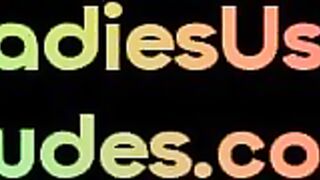 LADIES USE DUDES - Locker room dominas fuck guy in group strapon pegging