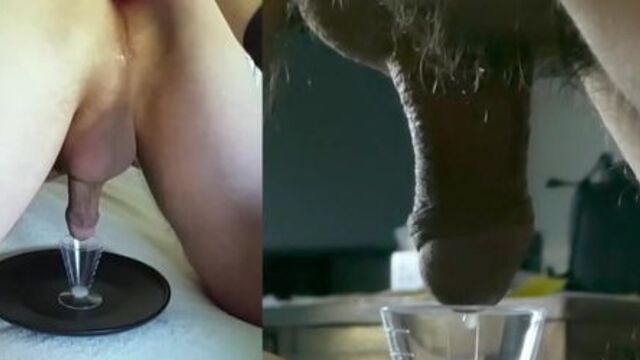 Prostate milking massage closeup