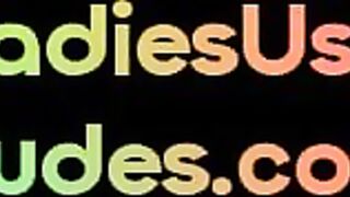 LADIES USE DUDES - European dominas threeway pegging subjects butthole