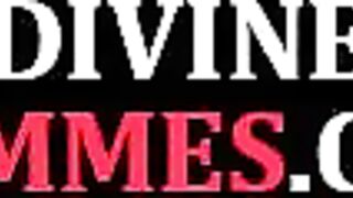 DIVINE BITCHES - Kinky milf domina teasing bound subject with nipple clamp nt