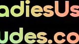 LADIES USE DUDES - CFNM dominas fucking guy asshole with strapon in threesome