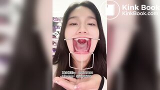 Beautiful college student taking selfies throwing up