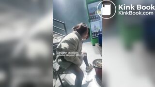 Beautiful college students spit in selfies 3