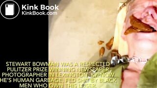 Black Man Feeds Shit to the White Fag He Owns