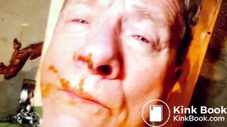 Black Man Feeds Shit to the White Fag He Owns