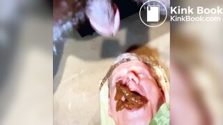 Black Man Feeds Shit to the White Fag He Owns