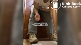 Beautiful women vomiting in the toilet 138