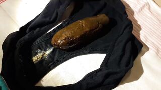 Réintroduction fécale massive, étalage, masturbation et éjaculation scato 1/2