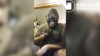 Shit smearing all over me and swallow