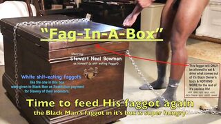 Black Man Feeds Shit to his Fag in a Box
