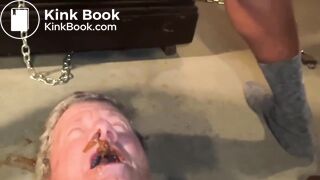 Black Man Feeds Shit to his Fag in a Box