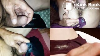 Ma verge très odorante éjacule dans les culottes sales de ma copine