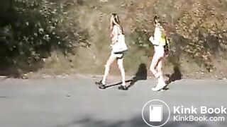 PSG - Sandra & Jeany public pantypoop #1