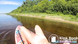 Naked Blonde Babe's Bdsm Solo On A Sap Board