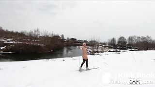 Nude Skiing Solo Female With Tattoos