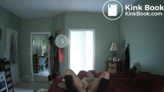 Brunette Solo With Black Dildo