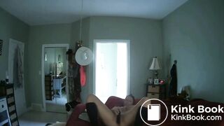 Brunette Solo With Black Dildo