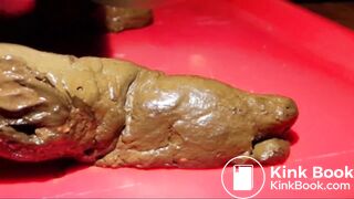 Décharge fécale, dégustation, inspiration, masturbation et éjaculation scato