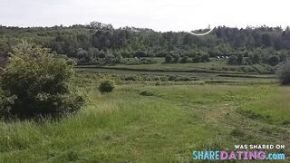 Car Wash Upskirt, No Panties - Public Flashing