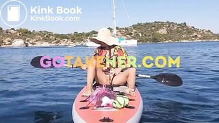 Public Flashing: Butt Plug & Pussy Exposed for Yachts & Fishermen