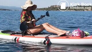 Public Flashing: Butt Plug & Pussy Exposed for Yachts & Fishermen