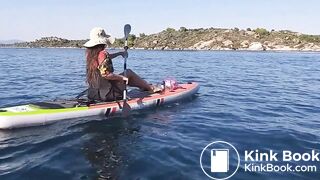 Public Flashing: Butt Plug & Pussy Exposed for Yachts & Fishermen