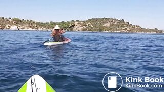 Public Flashing: Butt Plug & Pussy Exposed for Yachts & Fishermen