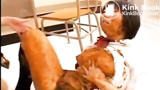 Naughty Japan Schoolgirls - Private scat lesson