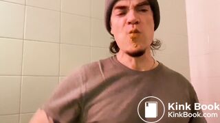 MALE EATING SHIT (Primate)