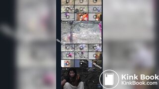 Indian woman poops in the wild