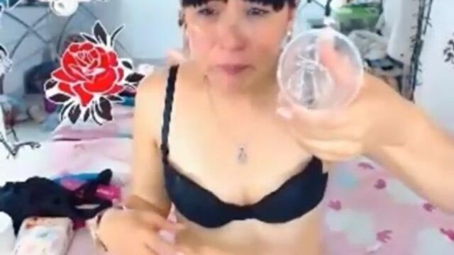 retard drinks and gargles her puke for 45 minutes