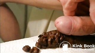 Large ouverture anale, grosse poutre fécale, giclée séminale