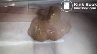 Enorme caca culotte, masturbation scato, étalage et éjaculation