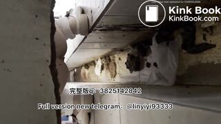 Girl pooping in toilet 015