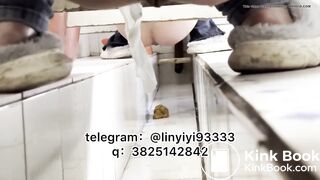 Girl pooping in toilet 017